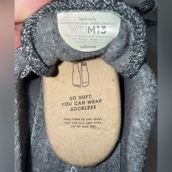 ALLBIRDS MENS SIZE 13 SNEAKER SHOE WOOL RUNNER - Picture 12 of 16